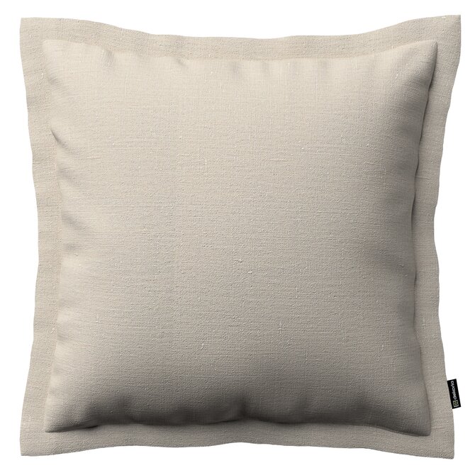 Dekoria Mona - potah na polštář hladký lem po obvodu, přírodní barva lnu, 45 x 45 cm, Linen, 392-05