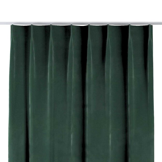 Dekoria Závěs na jednotlivých háčcích flex, tmavá lesní zeleň, Velvet, 704-25
