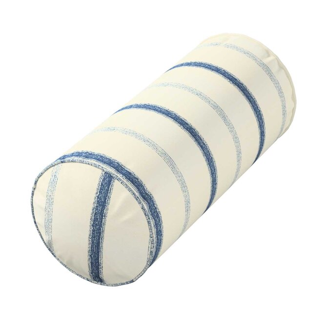 Dekoria Potah na válec IKEA Ektorp, režný podklad, světle modré pásky, válec Ektorp  průměr 15cm, délka 35cm, Avignon, 129-66