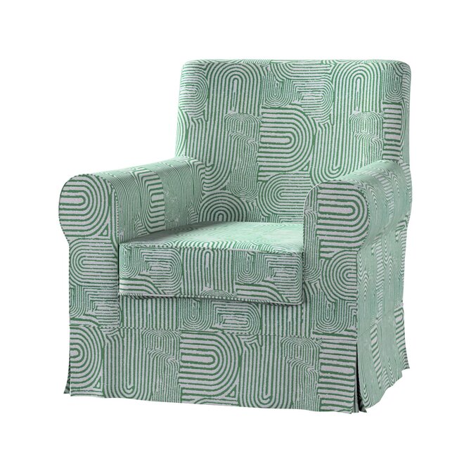 Dekoria Potah na křeslo IKEA Ektorp Jennylund, máta a ecru, kØeslo Ektorp Jennylund, Cosy Home, 144-81