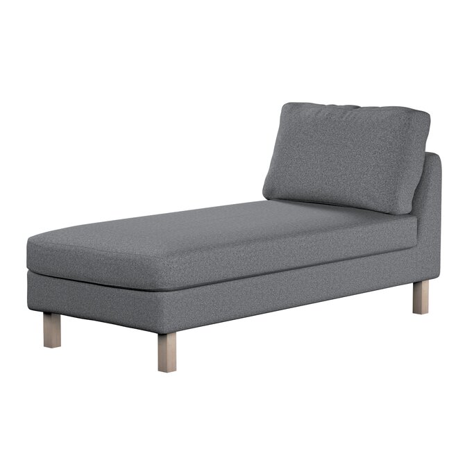 Dekoria Potah na šezlong IKEA Karlstad samostatný, krátký, tmavě šedý melanž, Potah na šezlong Karlstad samostatný, Amsterdam, 704-47
