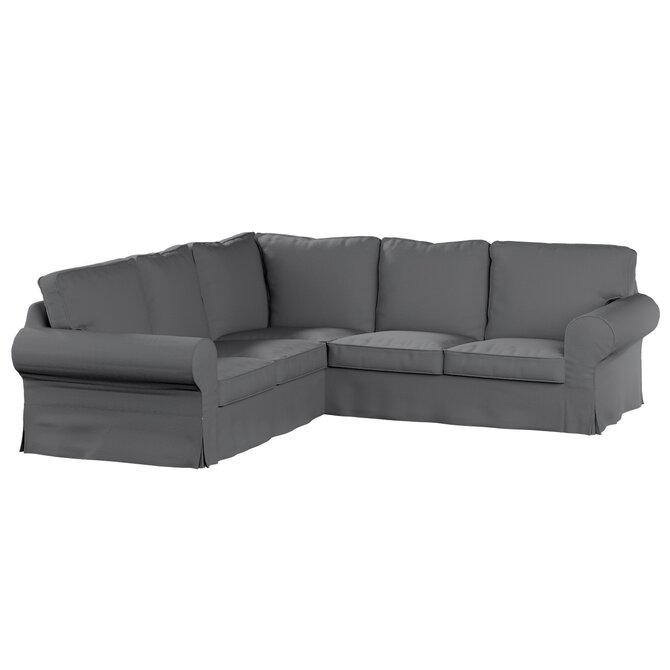 Dekoria Potah na pohovku IKEA  Ektorp rohová, tmavě šedá, pohovka Ektorp rohová, Teddy, 702-83