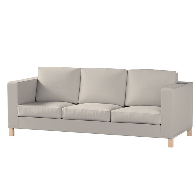 Dekoria Potah na pohovku IKEA  Karlanda 3-místná nerozkládací, krátký, světle bežová, pohovka Karlanda 3-místná, Teddy, 702-81