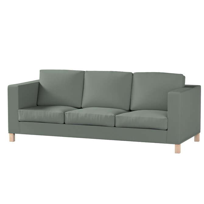 Dekoria Potah na pohovku IKEA  Karlanda 3-místná nerozkládací, krátký, zelená, pohovka Karlanda 3-místná, Teddy, 702-85