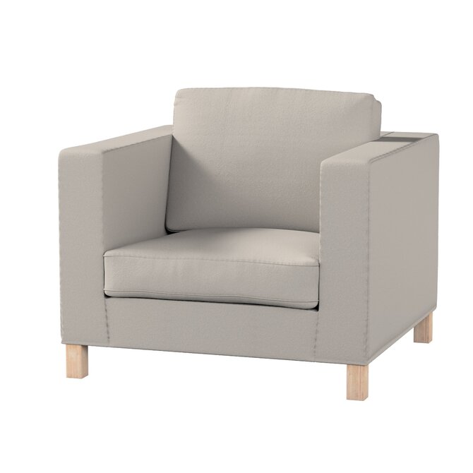 Dekoria Potah na křesko IKEA Karlanda, krátký, světle bežová, Potah na křeslo Karlanda, Teddy, 702-81