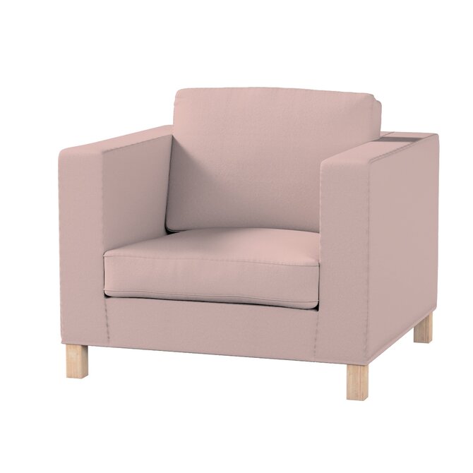 Dekoria Potah na křesko IKEA Karlanda, krátký, růžová, Potah na křeslo Karlanda, Teddy, 702-84