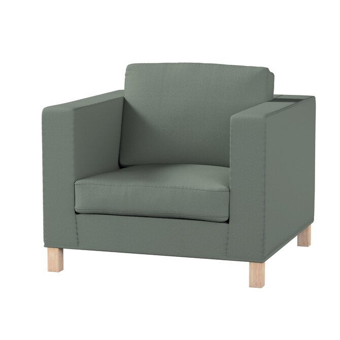Dekoria Potah na křesko IKEA Karlanda, krátký, zelená, Potah na křeslo Karlanda, Teddy, 702-85