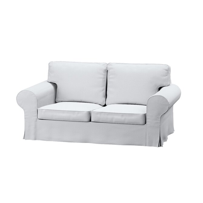 Dekoria Potah na pohovku IKEA Ektorp 2-místná rozkládací  NOVÝ MODEL 2012, bílá, Ektorp 2-m rozkl. od 2012, Teddy, 702-80