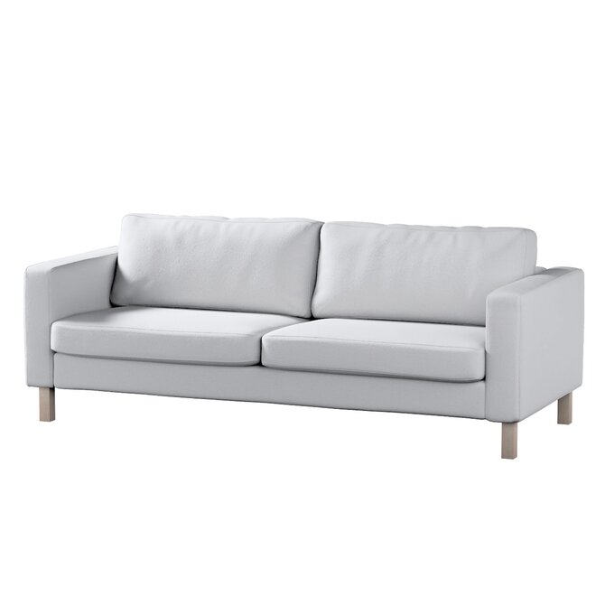 Dekoria Potah na pohovku IKEA Karlstad, 3-místná, rozkládací, bílá, Potah na Karlstad, 3-místná, rozkládací, Teddy, 702-80