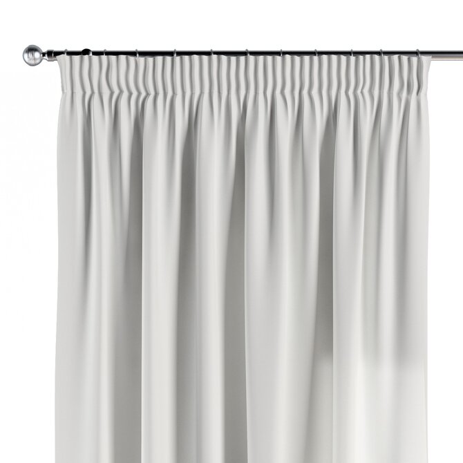 Dekoria Závěs s řasící páskou, sněhová bílá, Cotton Panama, 702-49
