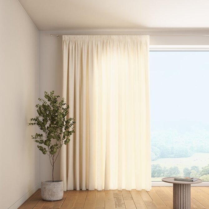 Dekoria Závěs s řasící páskou, ecru, Alara Premium, 145-04