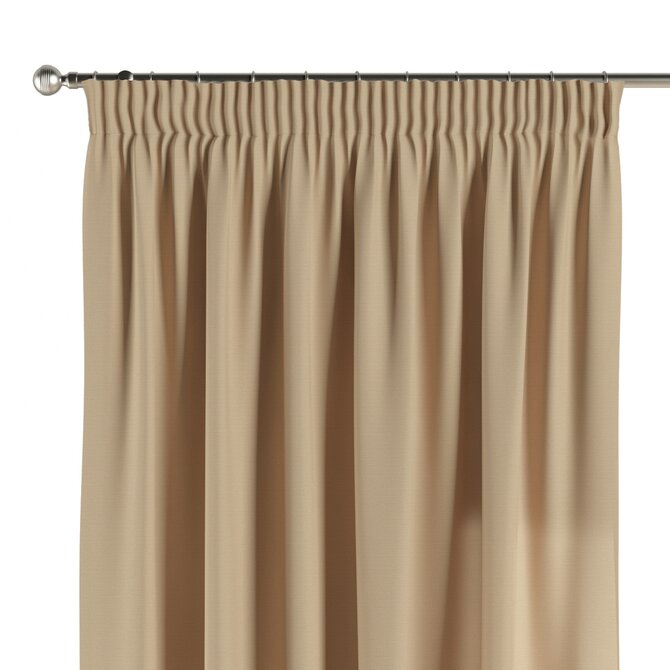 Dekoria Závěs s řasící páskou, Caffe Latte - bílá káva, Cotton Panama, 702-47