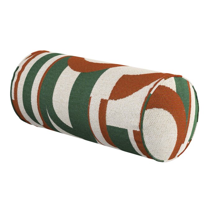 Dekoria Válec jednoduchý hladký, zeleno-červená, Ø 16 x 40 cm, Cosy Home, 145-11