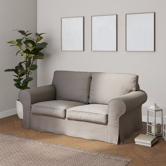 Dekoria Potah na pohovku IKEA  Ektorp 2-místná, nerozkládací, antracitová , pohovka Ektorp 2-místná, Edinburgh, 115-77