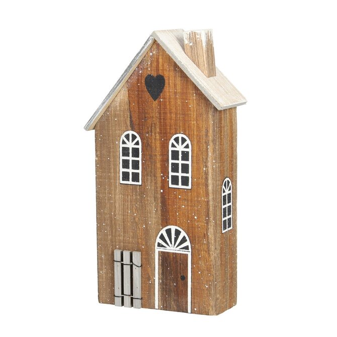 Dekoria Dekorace Sněhový domeček 25cm přírodní, 14 x 6 x 25 cm
