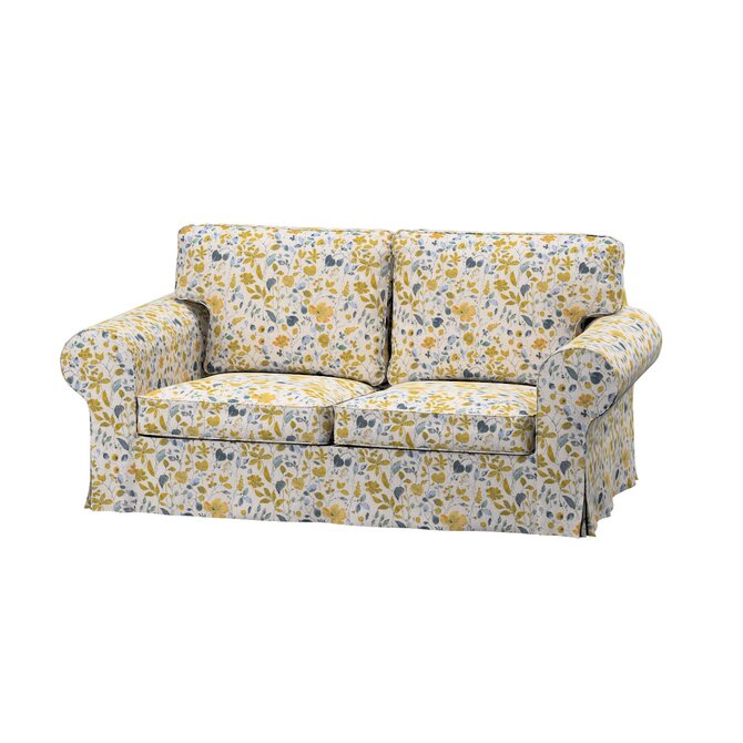 Dekoria Potah na pohovku IKEA  Ektorp 2-místná, rozkládací, STARÝ MODEL, žlutá a modrá, pohovka Ektorp 2-místná rozkládací, Cosy Home, 145-13