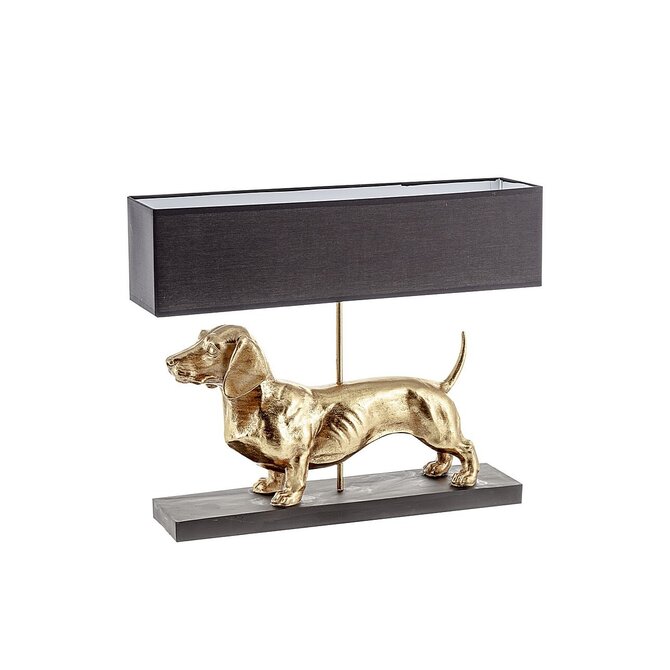 Dekoria Dekorační stolní svítidlo Gold Dog výška 48cm, 14 x 60 x 48 cm