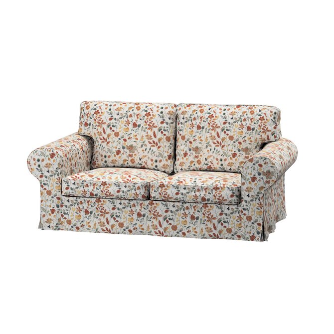 Dekoria Potah na pohovku IKEA  Ektorp 2-místná, rozkládací, STARÝ MODEL, oranžovo-zelená, pohovka Ektorp 2-místná rozkládací, Cosy Home, 145-12