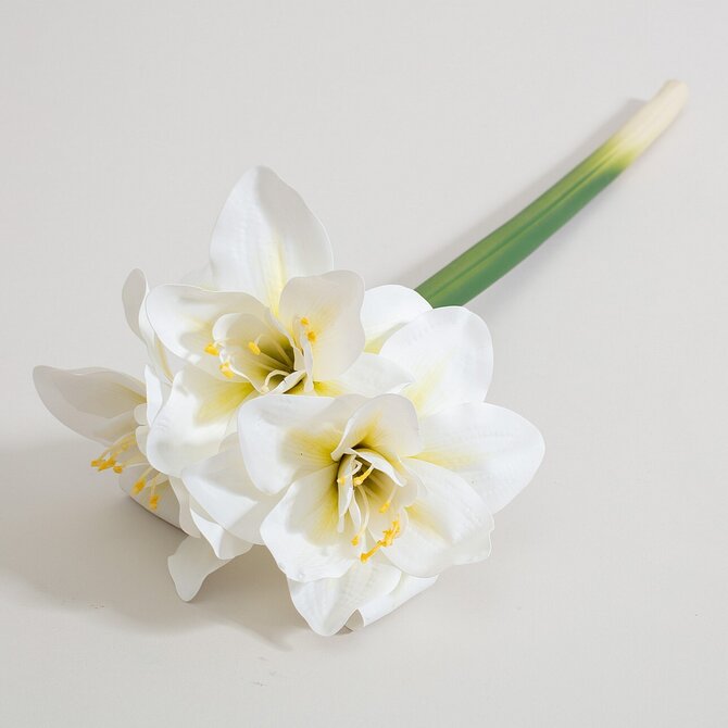 Dekoria Umělá květina Amarylis 62 cm cream, 15x62 cm