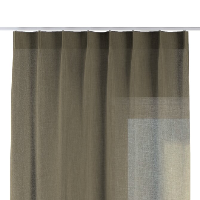 Dekoria Závěs na jednotlivých háčcích flex, khaki, Sensuale Premium, 144-41