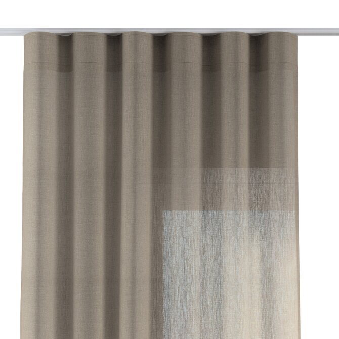 Dekoria Závěs na řasící pásce wave, béžová, Delicate Premium, 144-61