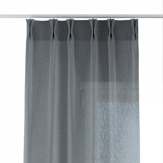 Dekoria Závěs na dvojitých hačcích flex, šalvěj, Delicate Premium, 144-60