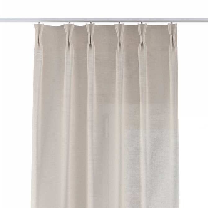 Dekoria Závěs na dvojitých hačcích flex, béžová, Natural Touch, 128-16