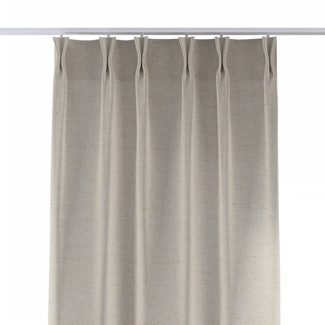 Dekoria Závěs na dvojitých hačcích flex, béžová, Natural Touch, 128-17