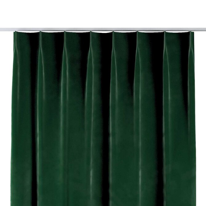 Dekoria Závěs na jednotlivých háčcích flex, lahvová zeleň, Velvet, 704-13