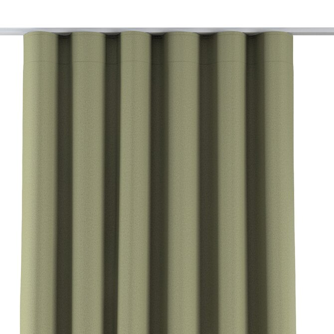 Dekoria Závěs na řasící pásce wave, zelená, Blackout Soft, 269-23