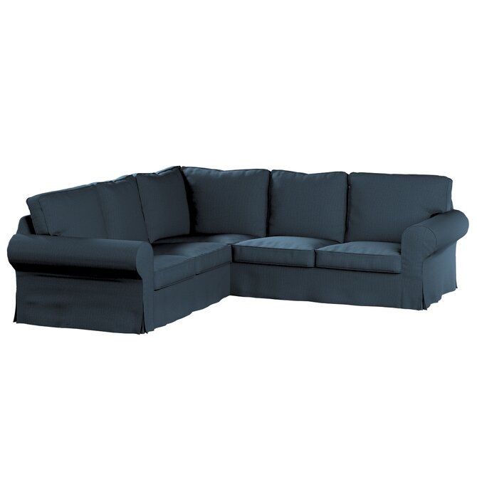 Dekoria Potah na pohovku IKEA  Ektorp rohová, šedo-modrá, pohovka Ektorp rohová, Etna, 705-30