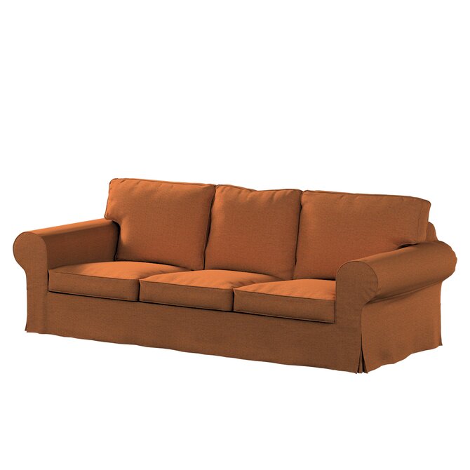 Dekoria Potah na pohovku IKEA  Ektorp 3-místná, rozkládací STARÝ MODEL PIXBO, oranžová melanž, pohovka Ektorp 3-místná rozkládací, Madrid, 162-31