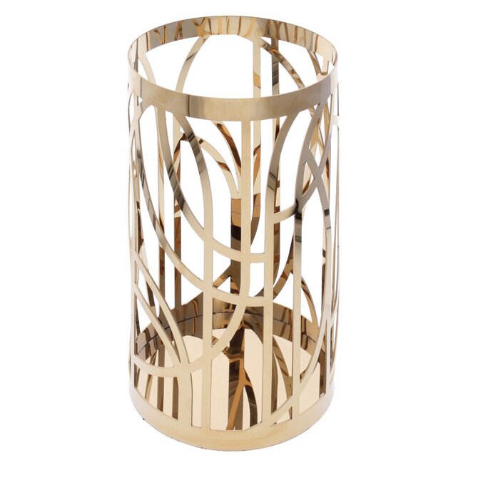 Dekoria Svícen Cindy  gold výška 35cm, 19x19x35cm