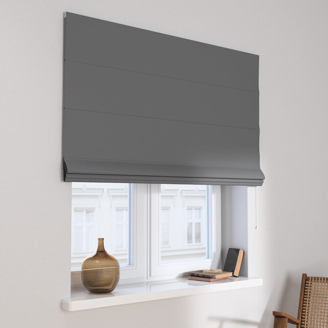 Dekoria Římská roleta Capri, grafit, Blackout FR Premium, 269-29