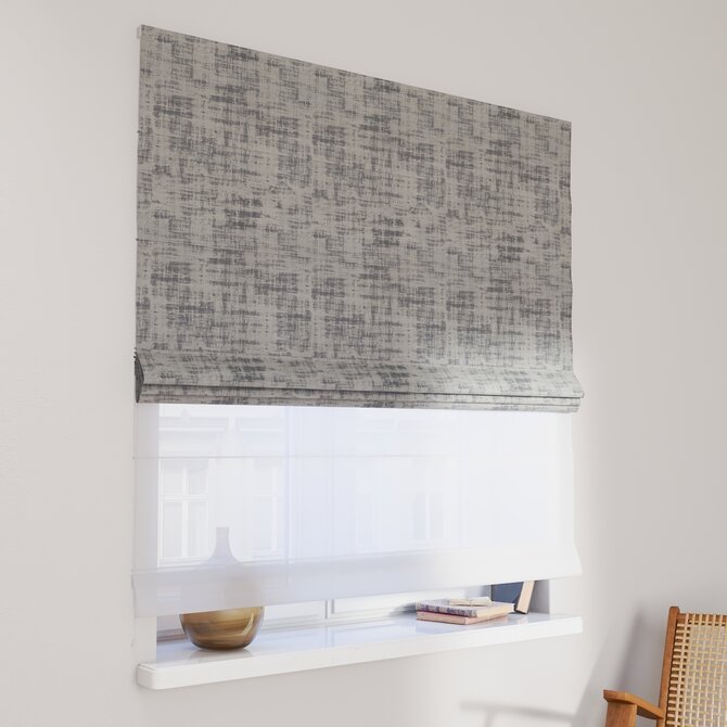 Dekoria Římská roleta Duo, šedavá beton, Velvet, 704-32