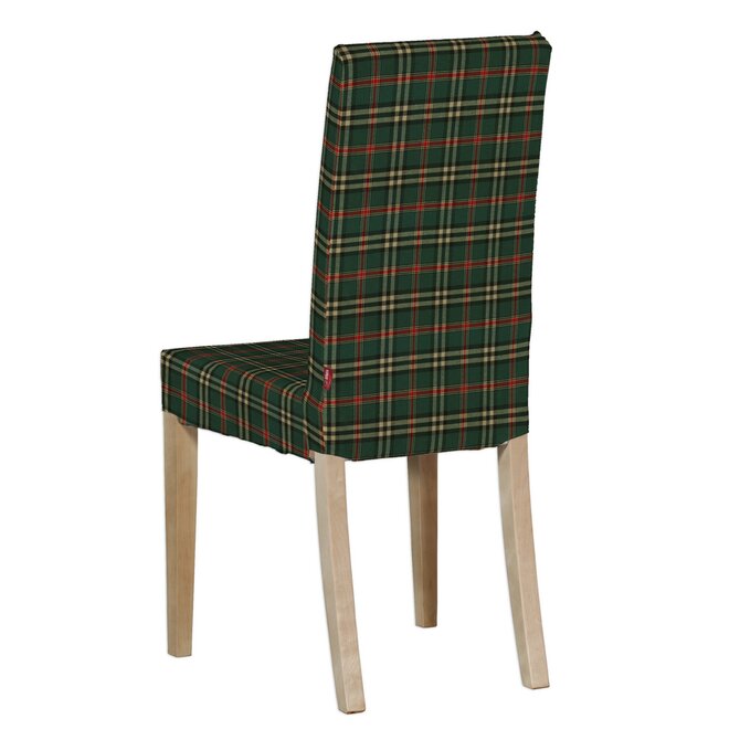 Dekoria Potah na židli IKEA  Harry, krátký, kostka teleno-červená, židle Harry, Quadro, 142-69