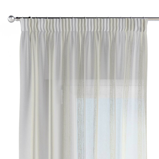 Dekoria Závěs s řasící páskou, krémová, Natural Touch, 128-15