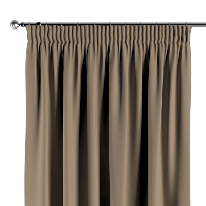 Dekoria Závěs s řasící páskou, taupe, Blackout Double, 272-12