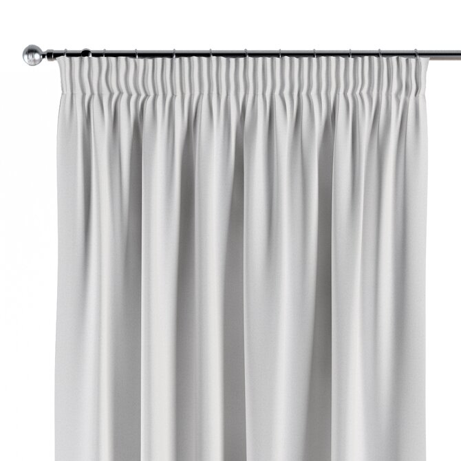 Dekoria Závěs s řasící páskou, bílo-šedá, Blackout Soft, 269-32