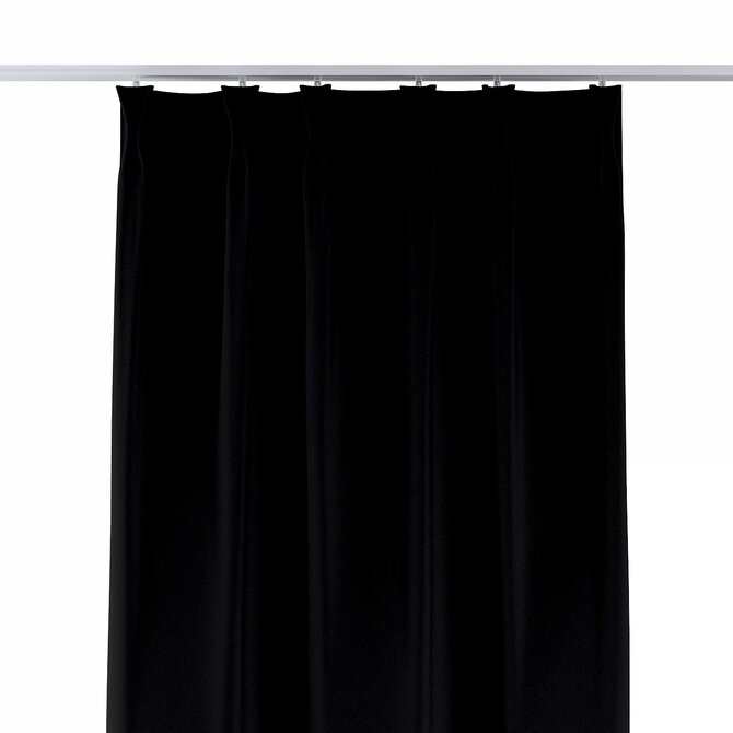 Dekoria Závěs na dvojitých hačcích flex, černá, Blackout/Dimout, 269-99