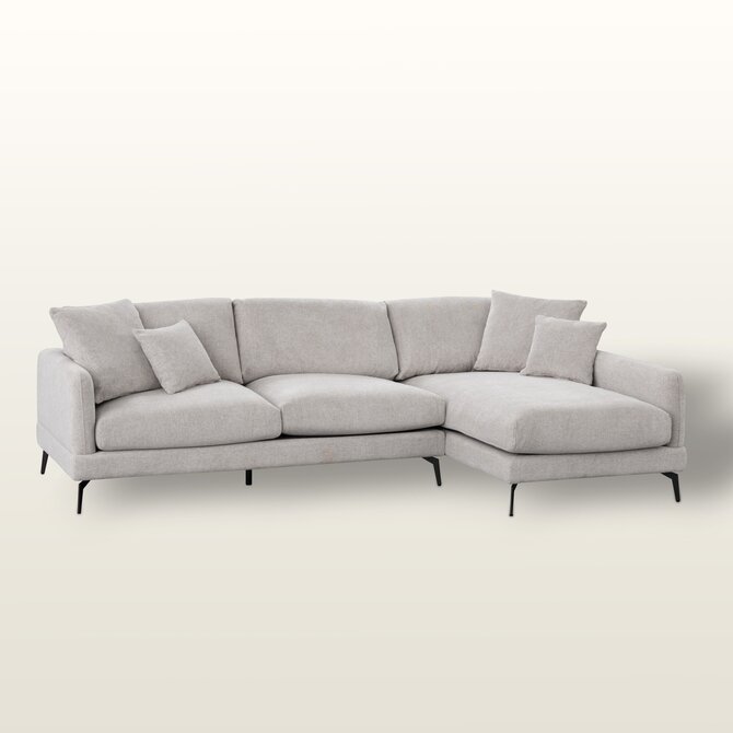 Dekoria Pohovka Odense grey, 290x95x90 cm, 