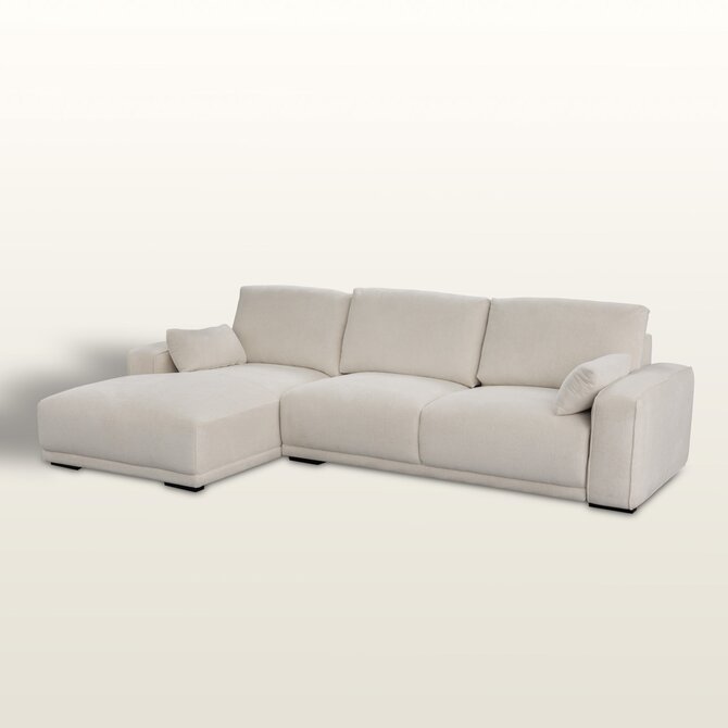 Dekoria Pohovka Silkeborg crème white levostranná, 305x105x85 cm, 