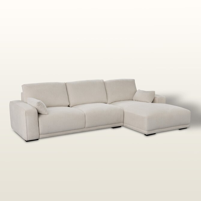 Dekoria Pohovka Silkeborg crème white pravostranná, 305x105x85 cm, 