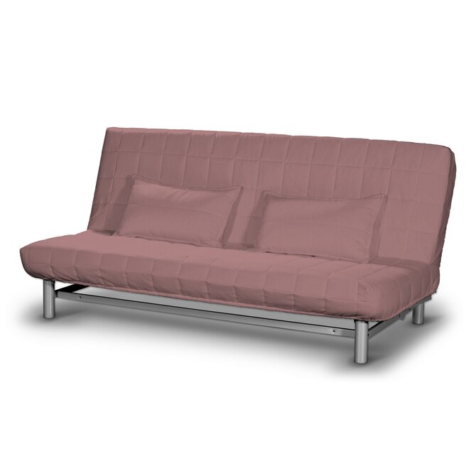 Dekoria Potah na pohovku IKEA  Beddinge krátký, matně růžová, potah na pohovku + 2 polštáře, Cotton Panama, 702-43