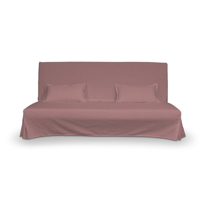 Dekoria Potah na pohovku Beddinge a  2 potahy na polštáře - jednoduché bez prošití, matně růžová, sofa Beddinge, Cotton Panama, 702-43