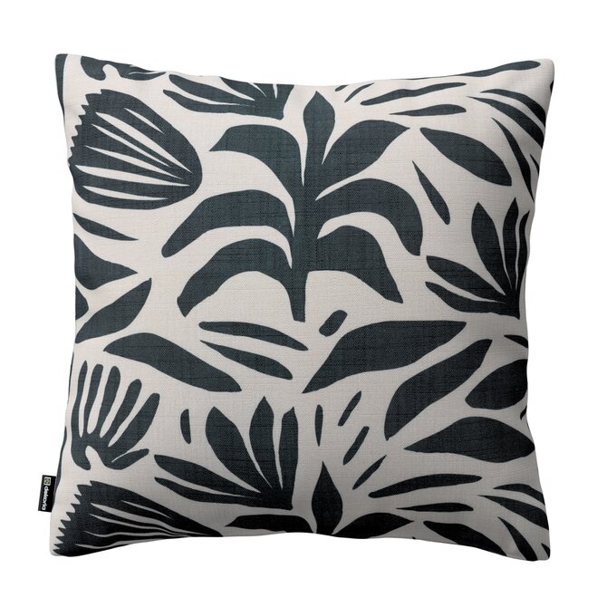 Dekoria Kinga - potah na polštář jednoduchý, rostlinný motiv na krémovém podkladu, 43 x 43 cm, Botanic Viscose, 145-21