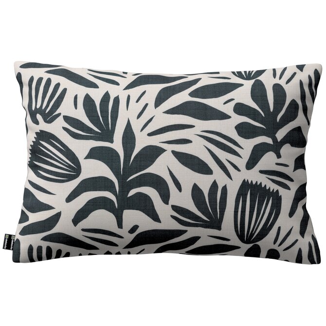 Dekoria Kinga - potah na polštář jednoduchý obdélníkový, rostlinný motiv na krémovém podkladu, 60 x 40 cm, Botanic Viscose, 145-21