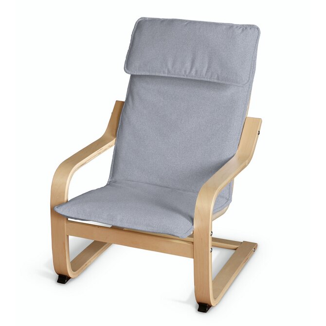 Dekoria Sedák na dětské křeslo IKEA Poäng, jemně blankytný melanž, Poäng - dětské křeslo, Amsterdam, 704-46