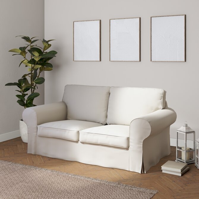 Dekoria Potah na pohovku IKEA Ektorp 2-místná rozkládací  NOVÝ MODEL 2012, stříbrošedá, Ektorp 2-m rozkl. od 2012, Cotton Panama, 702-45