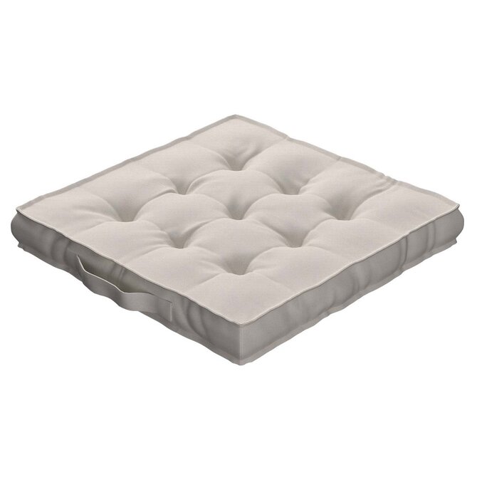 Dekoria Sedák Kuba s úchytem 40x40x6cm nebo 50x50x10cm, stříbrošedá, 40 x 40 x 6 cm, Cotton Panama, 702-45